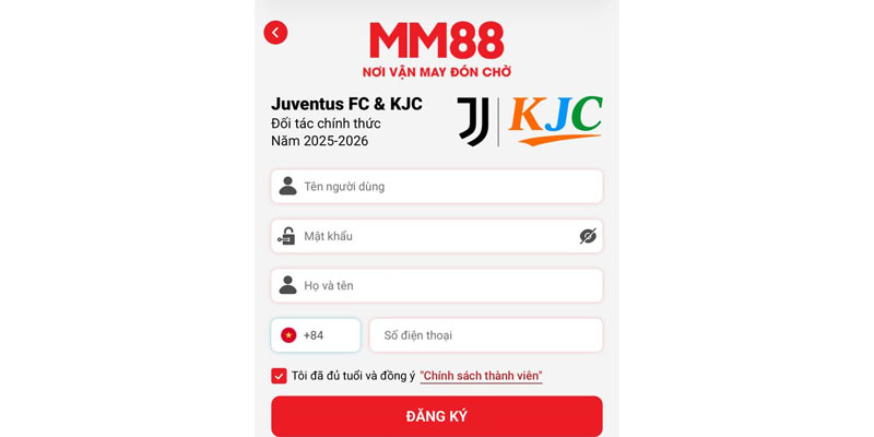 Đăng Ký MM88 - Mở Tài Khoản Siêu Tốc Trong 1 Phút 14 Điền thông tin vào form đăng ký MM88